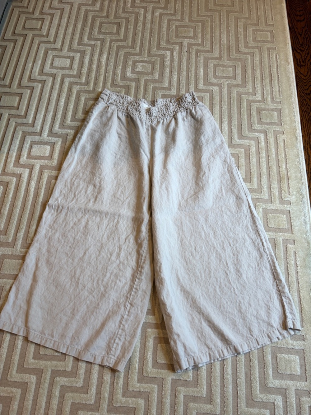 Anthropologie Somerset cropped beige linen pants - Picture 2 of 7